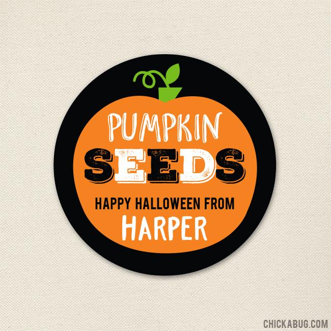 "Pumpkin Seeds" Halloween Stickers