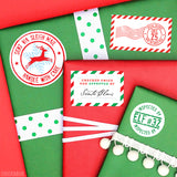 Santa's Sleigh Mail Gift Stickers - Pack of 24