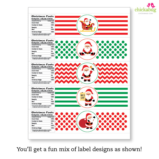 Christmas Water Bottle Label Template, Kids Christmas Party Decor,  Printable Christmas Label, Santa Water Bottle Labels, Party Printables C4 