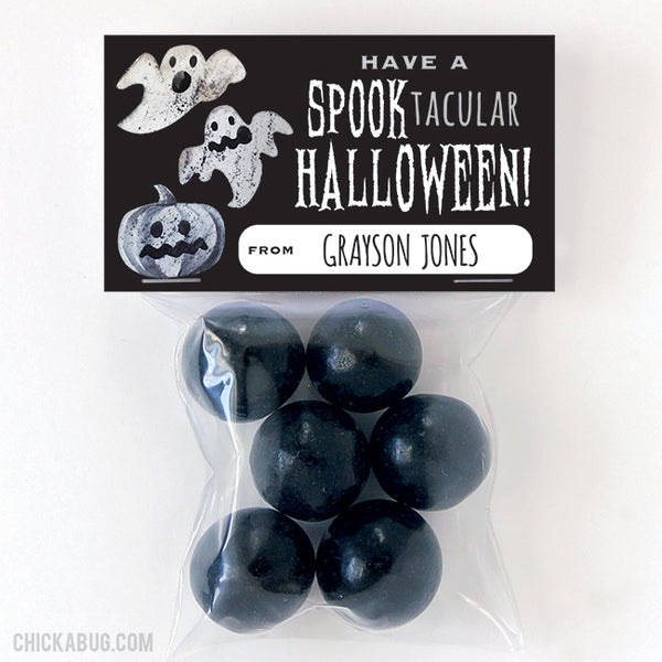"Have a Spooktacular Halloween" Paper Tags and Bags