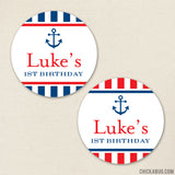 Nautical Birthday Stickers