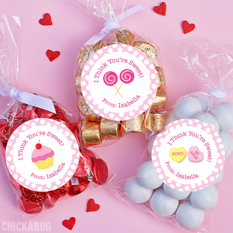 "You're Sweet" Valentine's Day Stickers