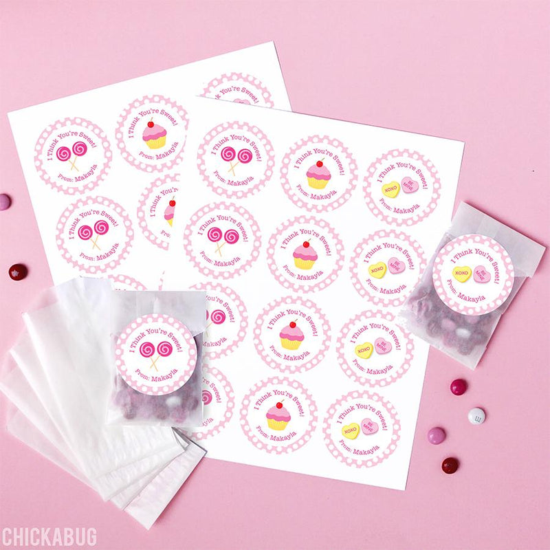 "You're Sweet" Valentine's Day Stickers