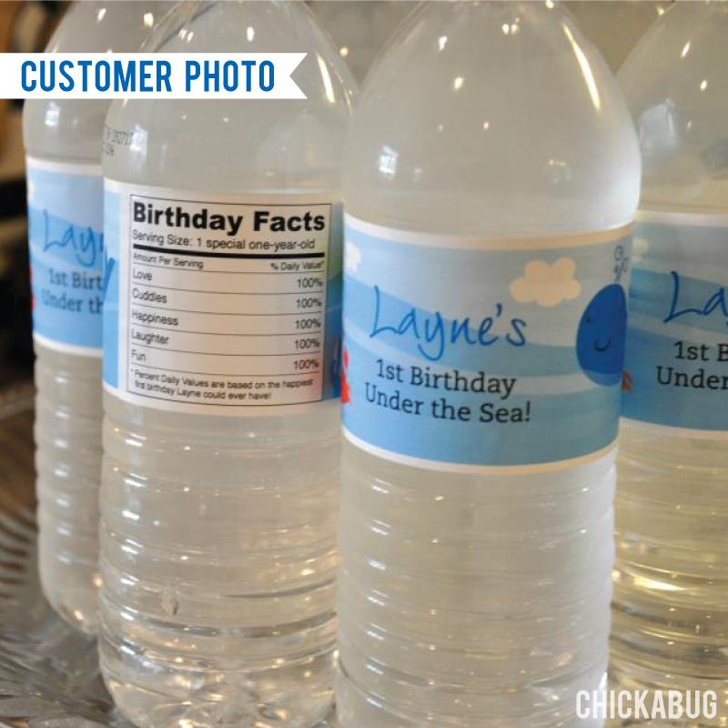 Train Birthday Water Bottle Labels – Chickabug