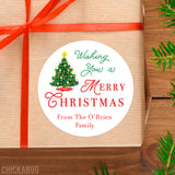 Vintage Christmas Tree Gift Labels