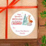Fox Merry Little Christmas Gift Labels