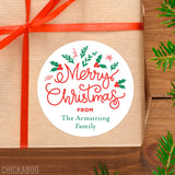 Handwritten Merry Christmas Gift Labels