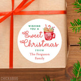 Sweet Christmas Hot Cocoa Mug Gift Labels